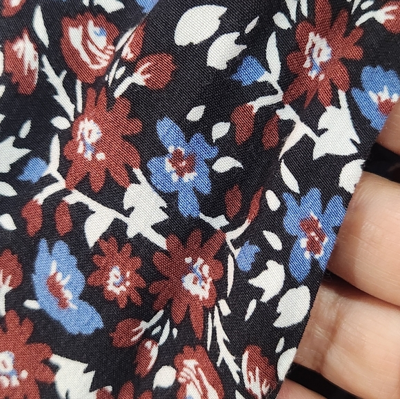 Zara Multicolor Floral Long Sleeve Maxi Dress Size Large - Picture 9 of 10